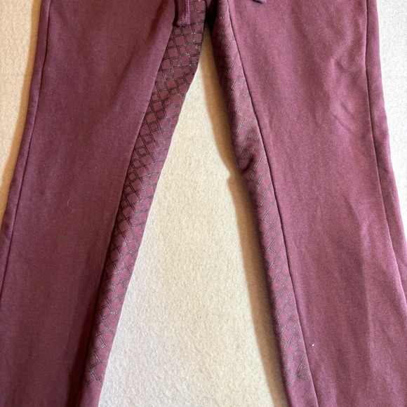 Horze Womens Equestrian Riding Pants Tights Burgundy Diamond Knee Patch Size 24 - Picture 2 of 10